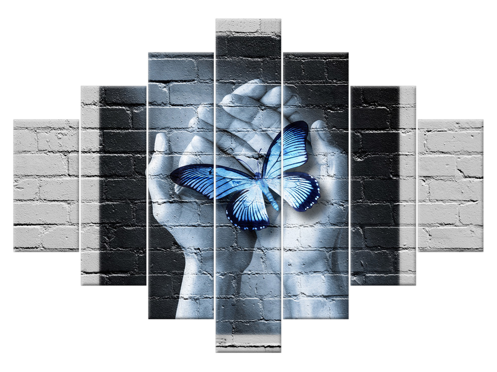 

Obraz 210x150 Abstrakcje Motyl na dłoniach Ludzie