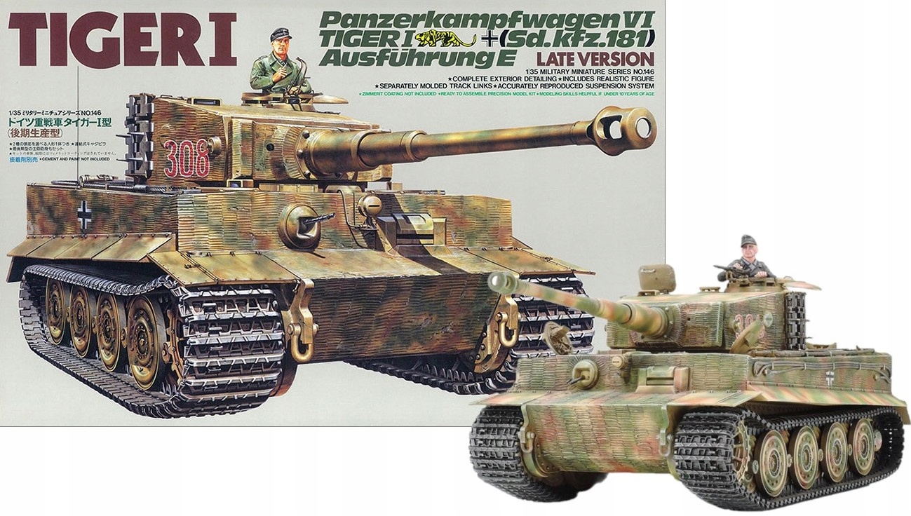 1:35 Tamiya 35146 Tiger I pozdní verze