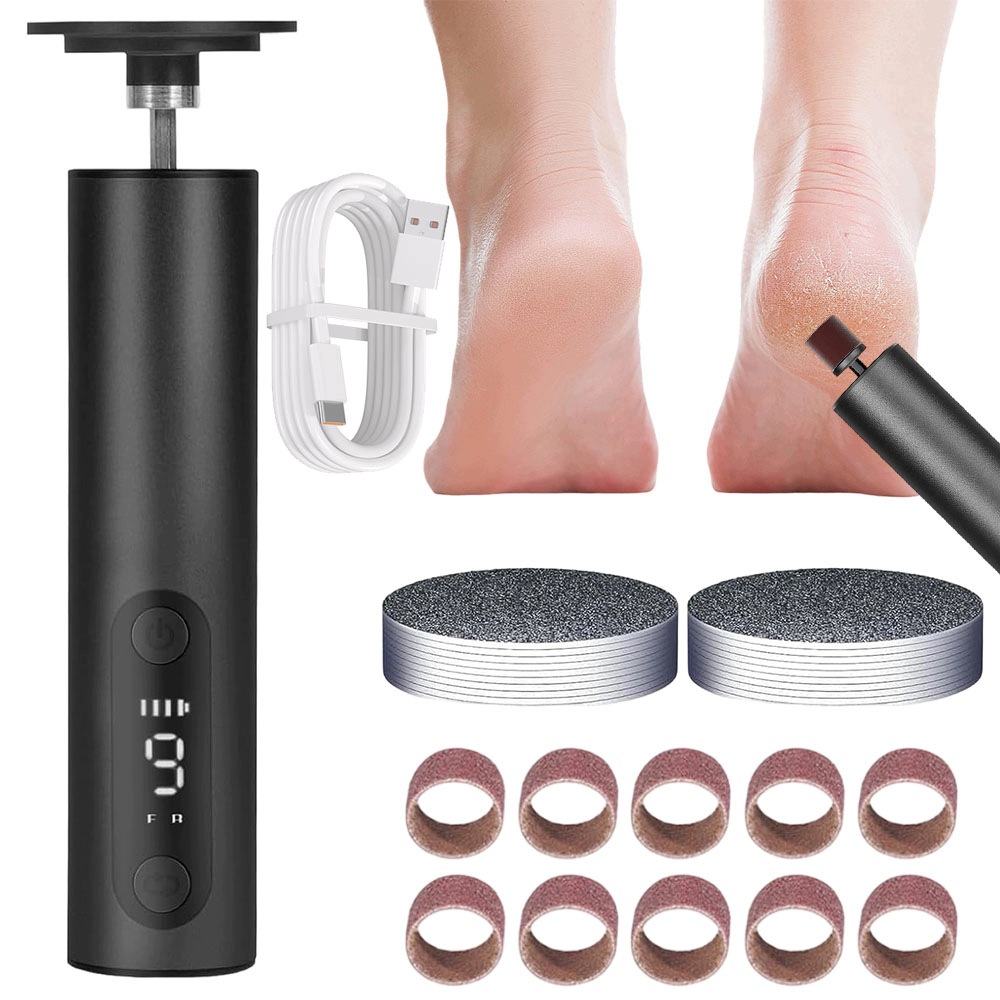 Bruska Na Nohy 9 rychlostních stupňů LCD Usb-c 1200 mAh 10 kotoučů 80/120 Eko Výkon 5V