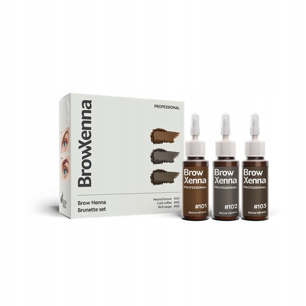 Brow Henna Xenna Set 3 Brunette #101 #102 #103