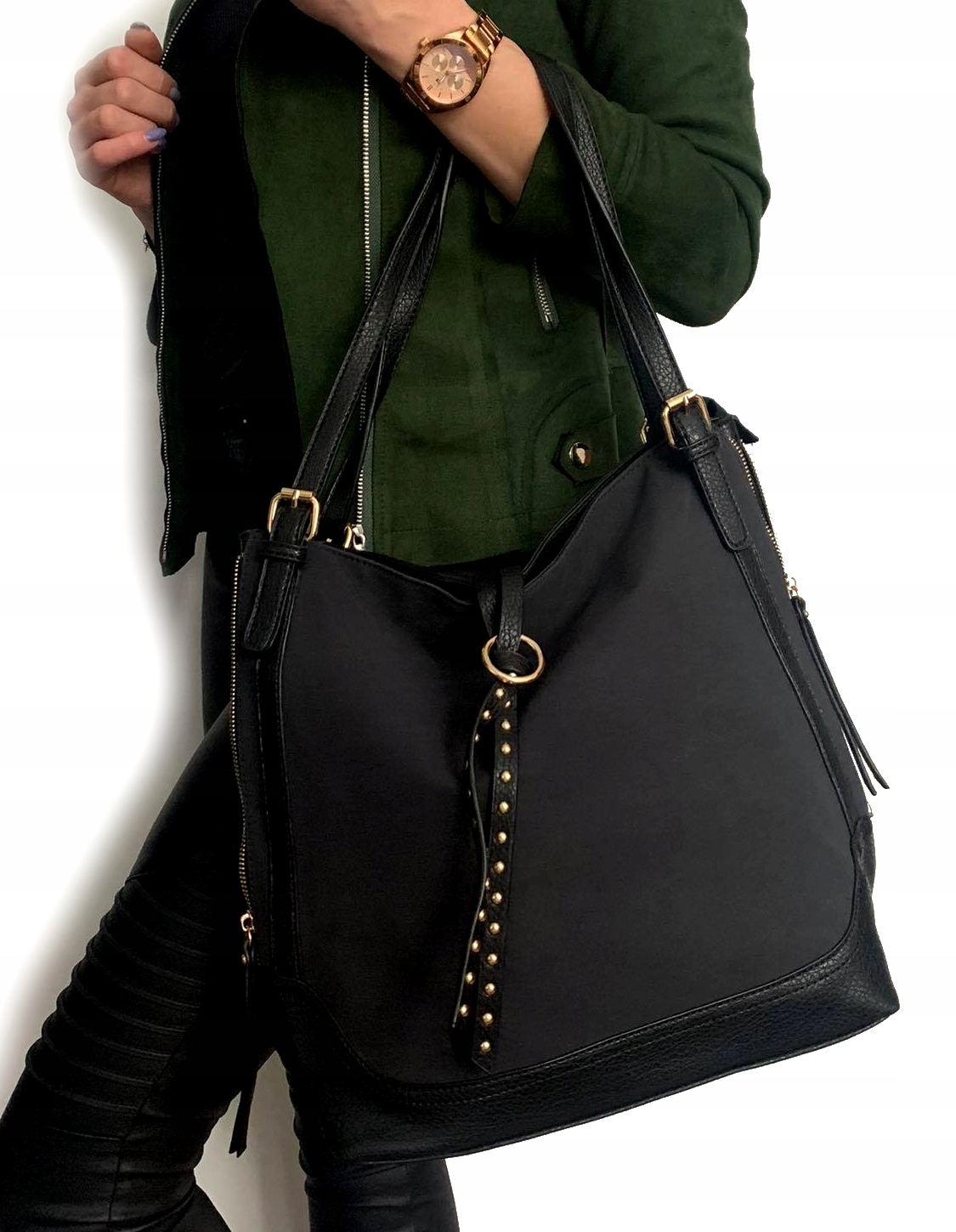 

Torba damska worek shopper nubuk Cb