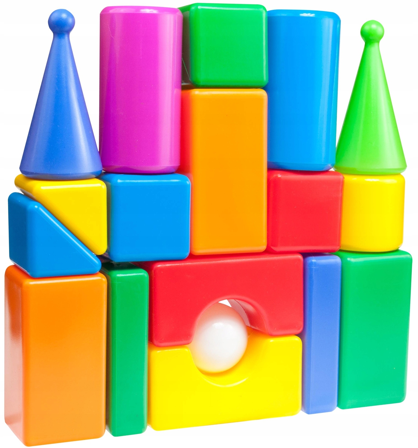 KLOCKI KONSTRUKCYJNE PRZESTRZENNE dmuchane 18 el. Marka Mejpol