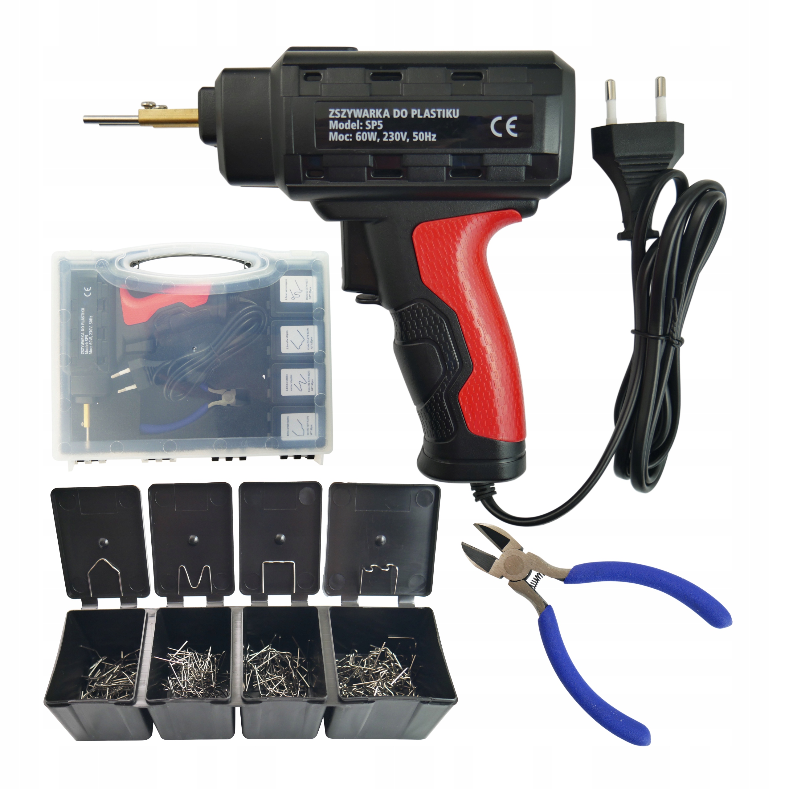 Svářečka plastů SP5 60W 200ks Pistoletová sešívačka na plasty