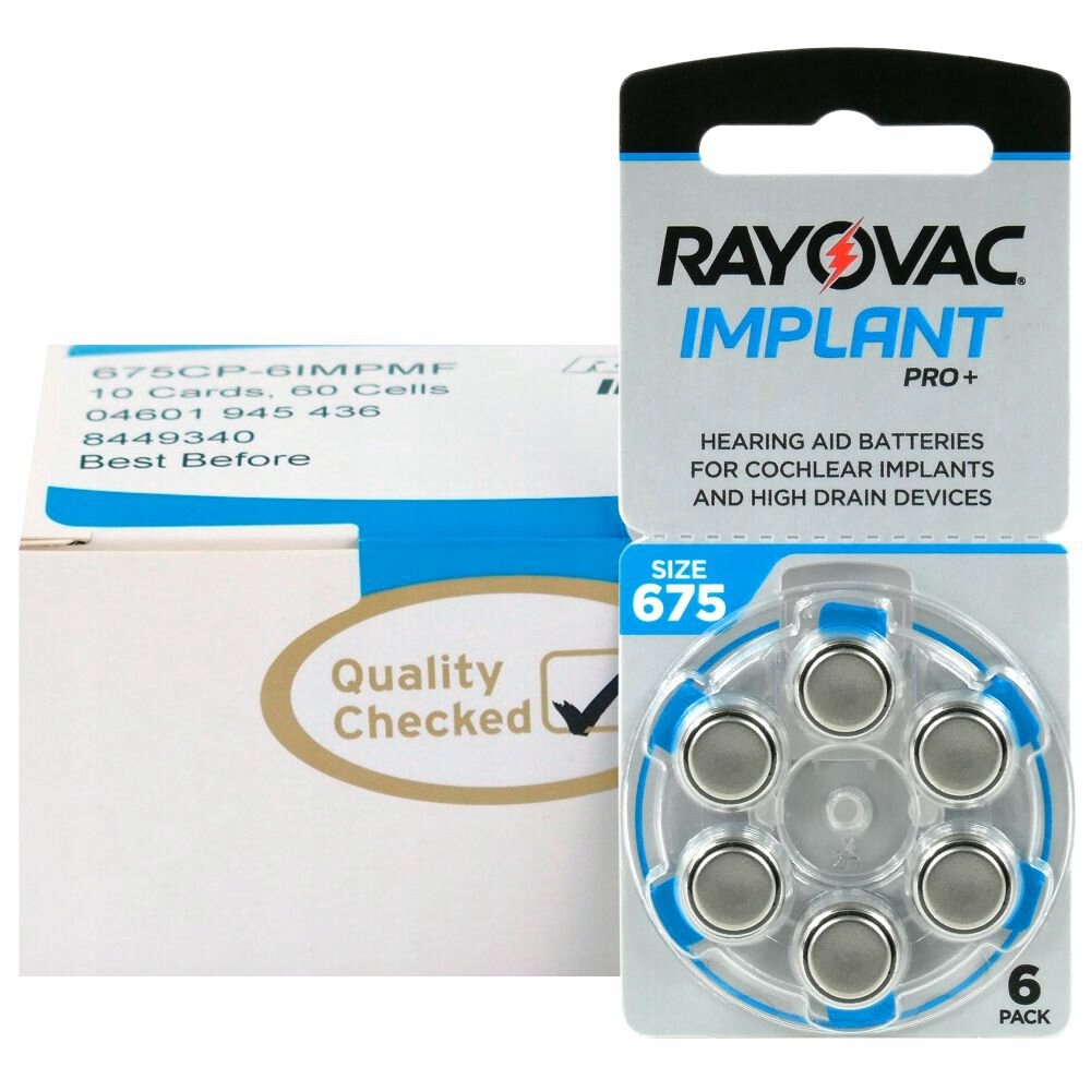 

Baterie Rayovac 675 Implant Pro+ Pudełko 60szt