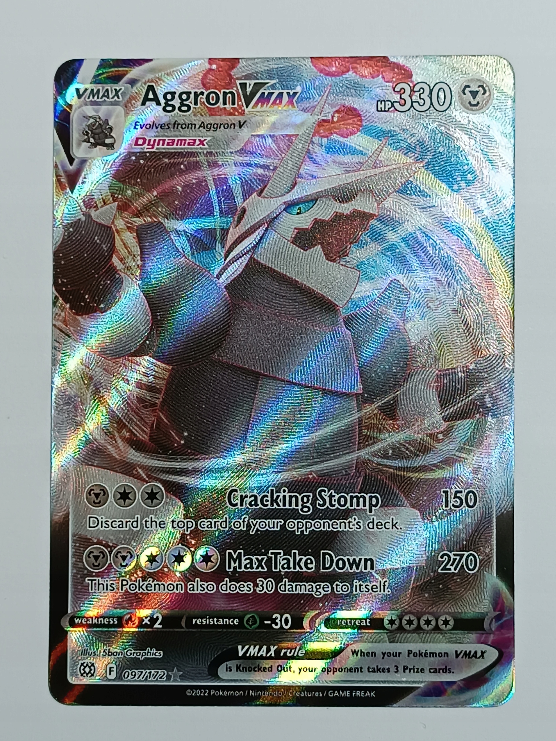 Karta Pokemon - Aggron VMAX 097/172 - Brilliant Stars - Ultra Rare