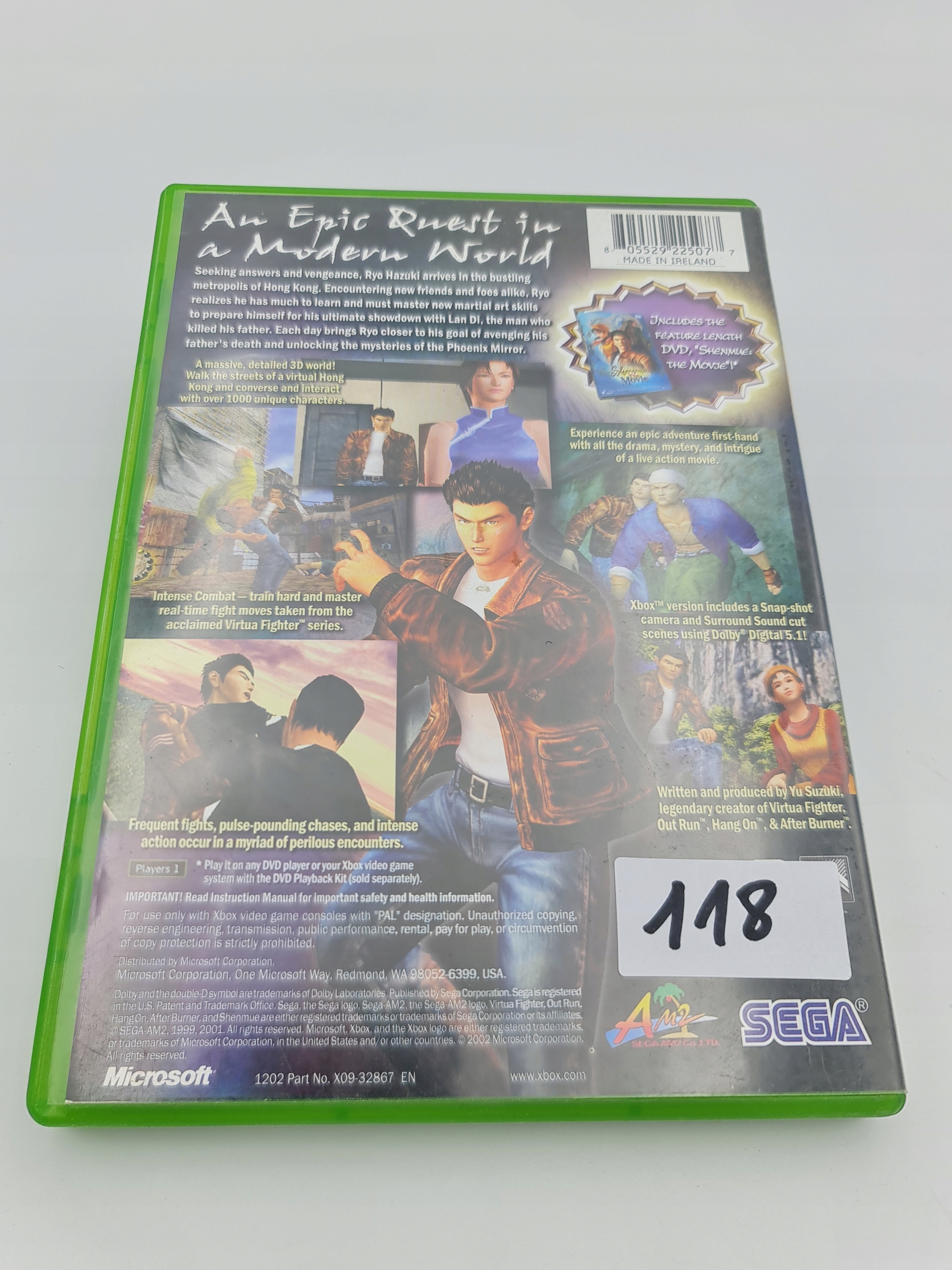 XBOX SHENMUE II Platforma Xbox