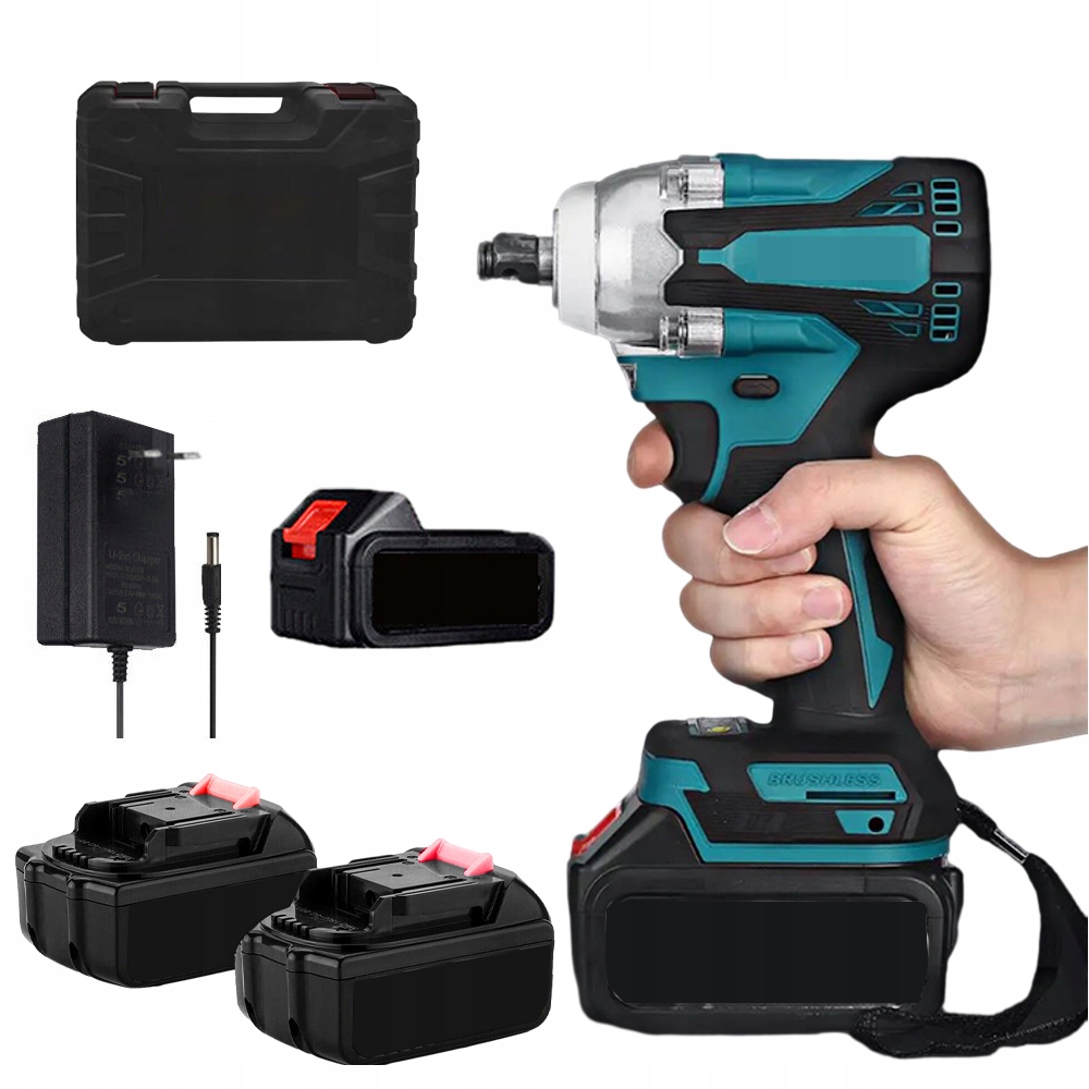 KLUCZ UDAROWY Akumulatorowy BEZSZCZOTKOWY do KÓŁ 18V 1/2'' 3xAKU 650Nm Marka bez marki