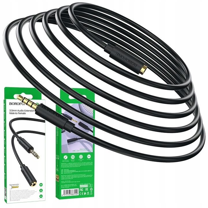 

Kabel Przedłużacz audio Aux mini Jack 3.5mm 2M