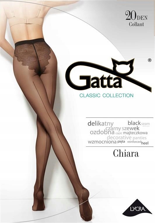 

Gatta Chiara Rajstopy damskie z szew. 2-S /