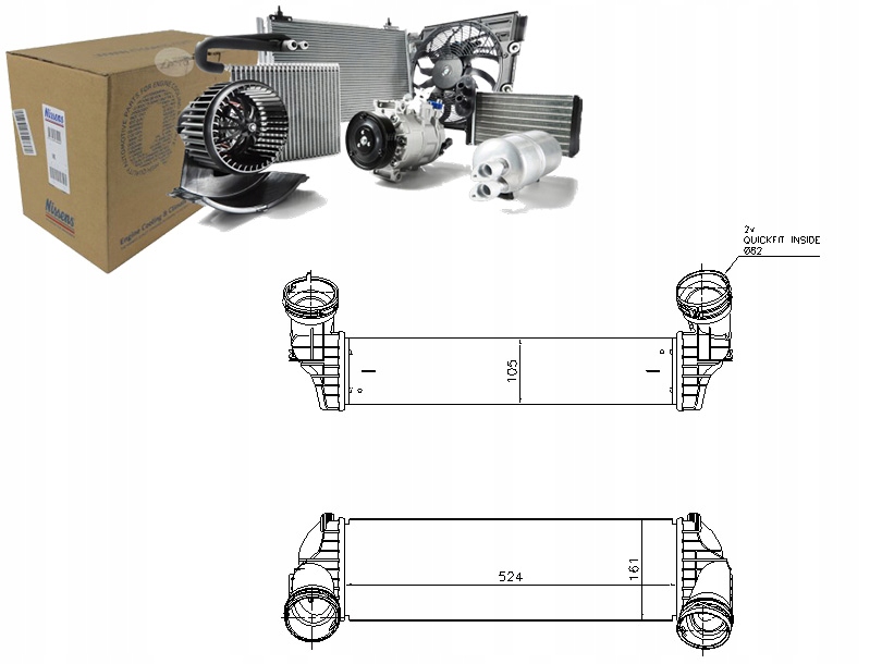 Nissens Intercooler Nis, 96364 Chladič stlačeného vzduchu
