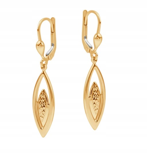 Złote Kolczyki Długie Wiszące GX20462 Verona Jewellery