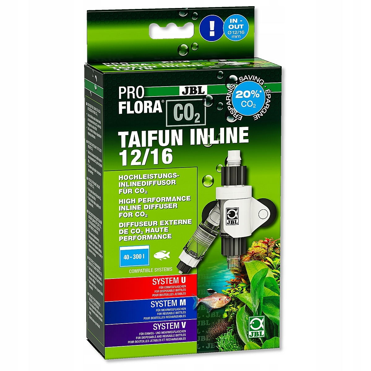 Levně Jbl Proflora Taifun Inline Difuzér CO2 12/16