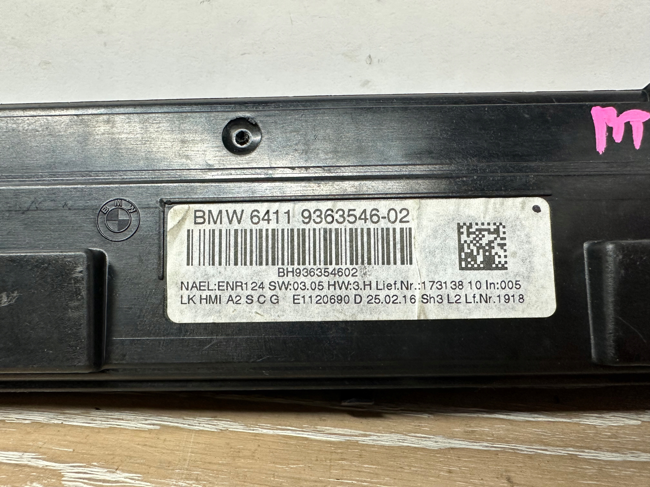 BMW 4 F36 Unite commande clima 9363546