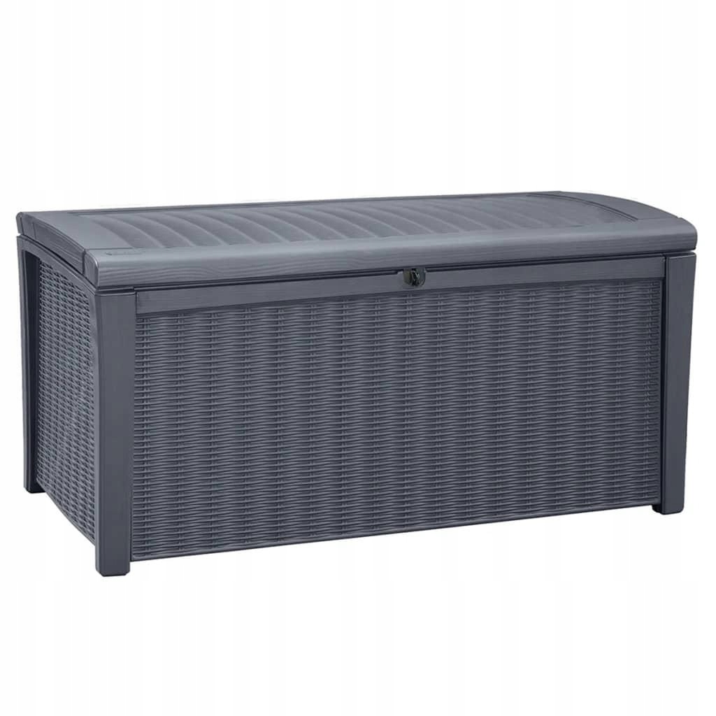 Keter Borneo Skrzynia ogrodowa tworzywo sztuczne 416 l 70x130x63 cm Szara