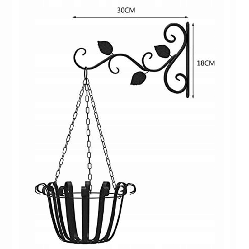 2x HAK uchwyt ozdobny doniczka DO KWIATÓW METAL Marka bez marki