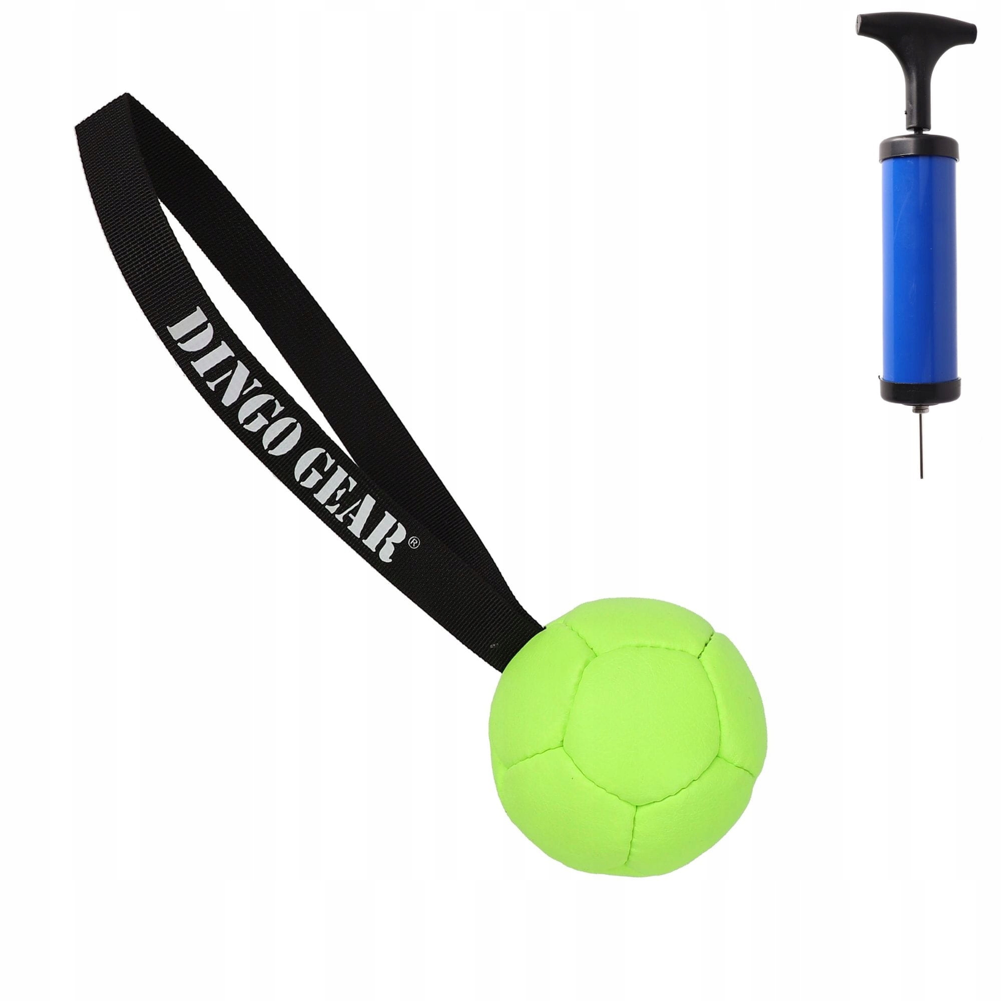 Levně Dingo Gear Sada míček nafukovací zelená neonová pr. 8 cm pumpa