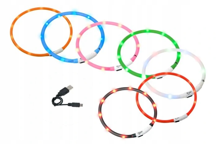 Levně Karlie svítící Led obojek pro psy 70 cm červený