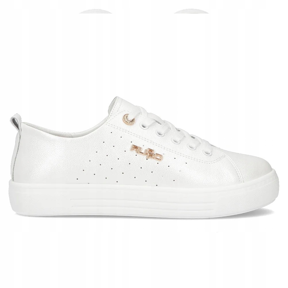Filippo skórzane sneakersy DP7052/25 Wh białe roz.37