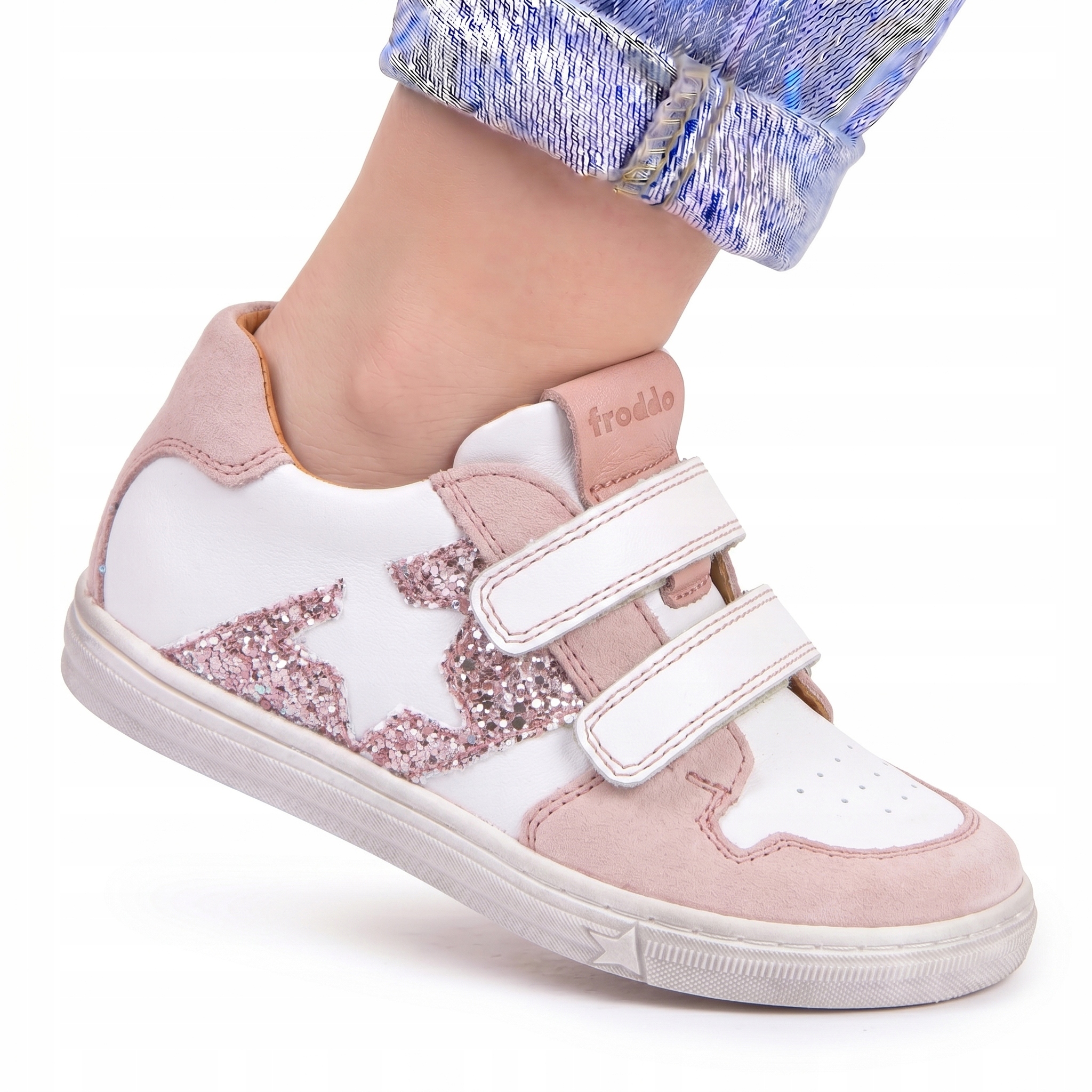 Buty Dziecięce Barefoot Froddo Skórzane na rzepy G2130365 do Przedszkola 30