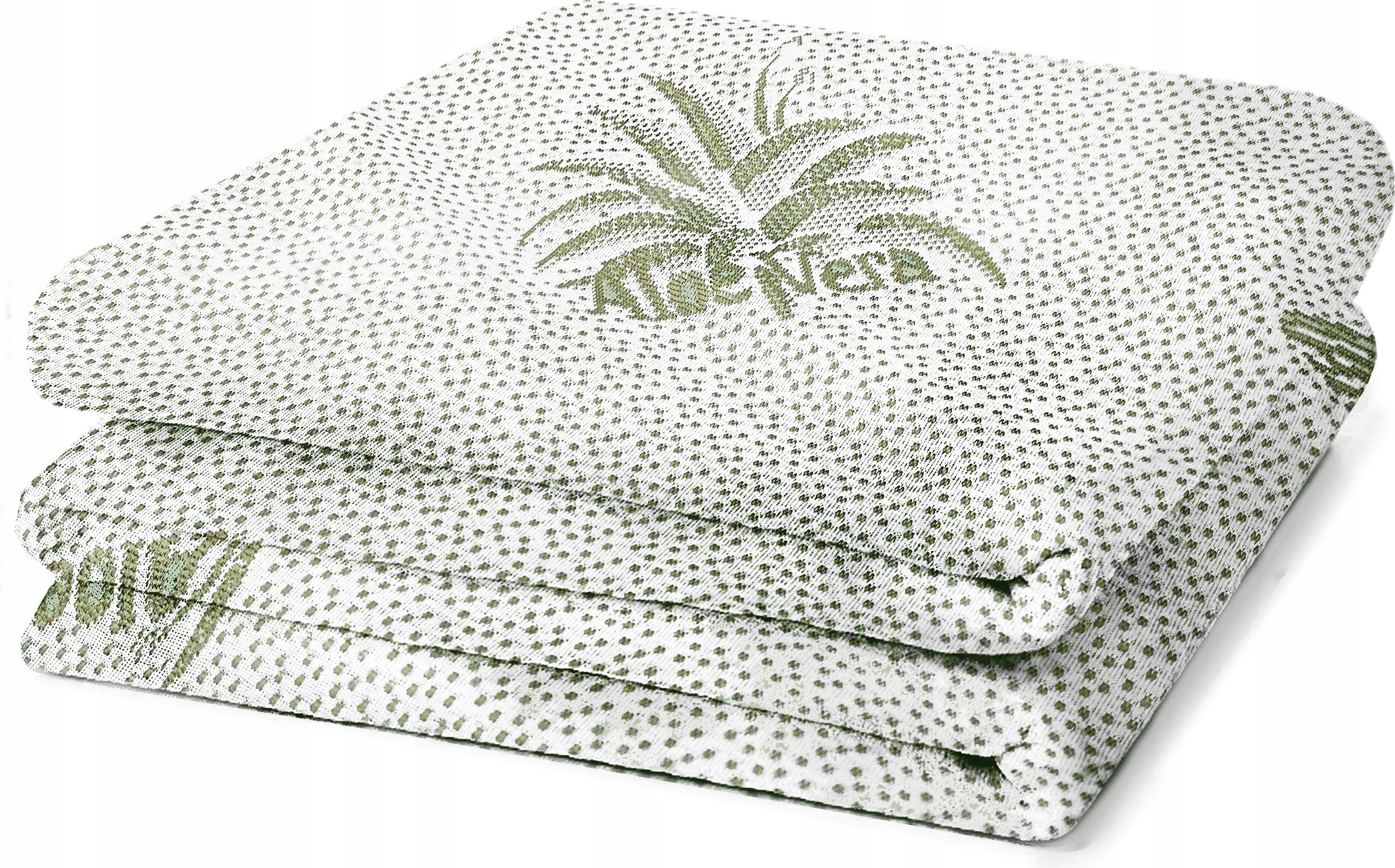 Kryt na matrac 110x190, vzor aloe vera, antibakteriálny, protiplesňový, mäkký