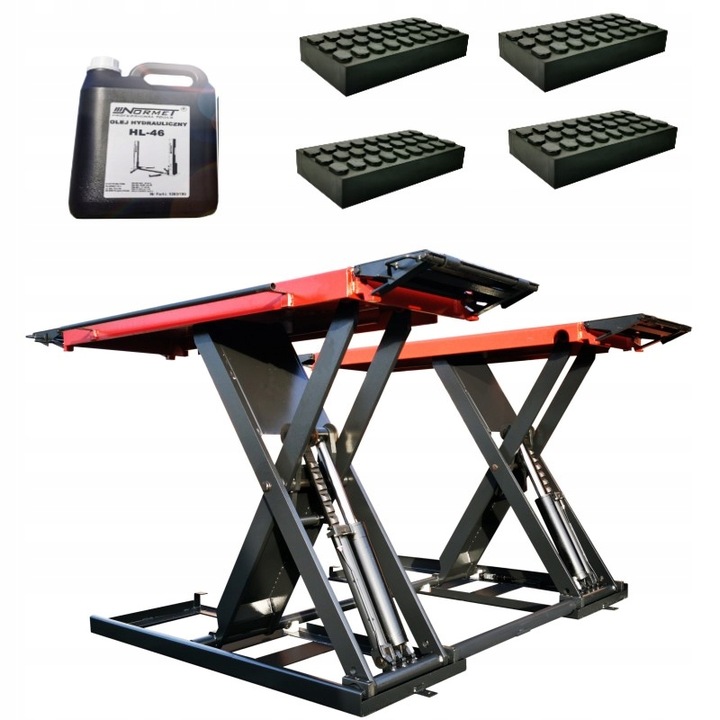 Profesionální Hever do auta nůžkový dílenský mobilní 1,25m 4T