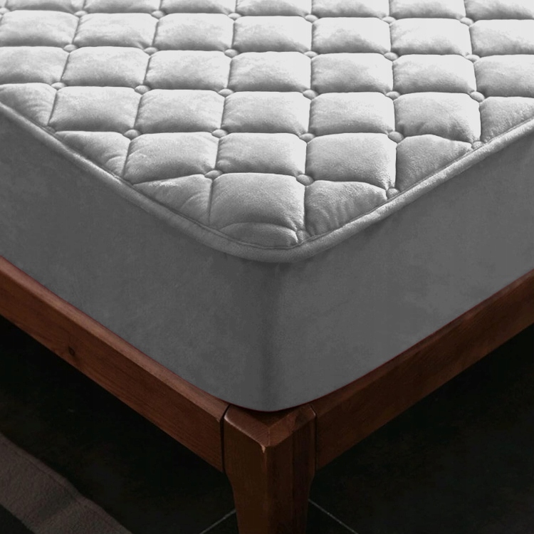 POKROWIEC NA MATERAC OCHRANIACZ PIKOWANY WELUR PLUSZ WODOODPORNY 160x200x30 Długość 200 cm