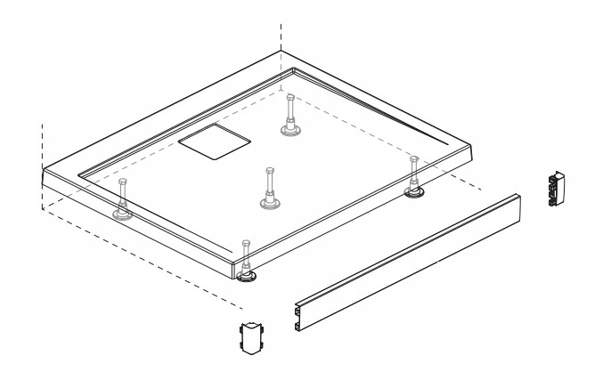 Obudowa brodzika Argos panel 150 cm biały RADAWAY Marka Radaway