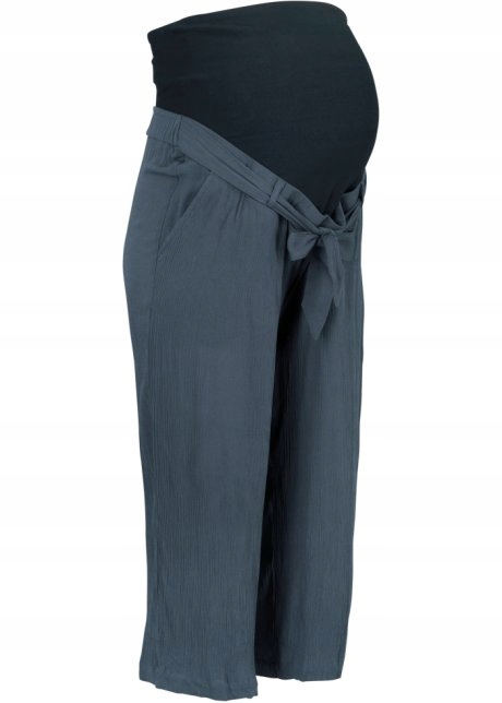 Z7337 SPODNIE CIĄŻOWE 3/4 Z WIĄZANYM PASKIEM R.36