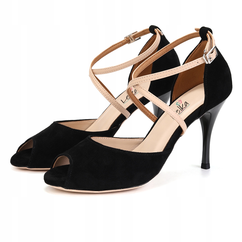 Skórzane Buty Do Tańca Tango High Heels 9cm