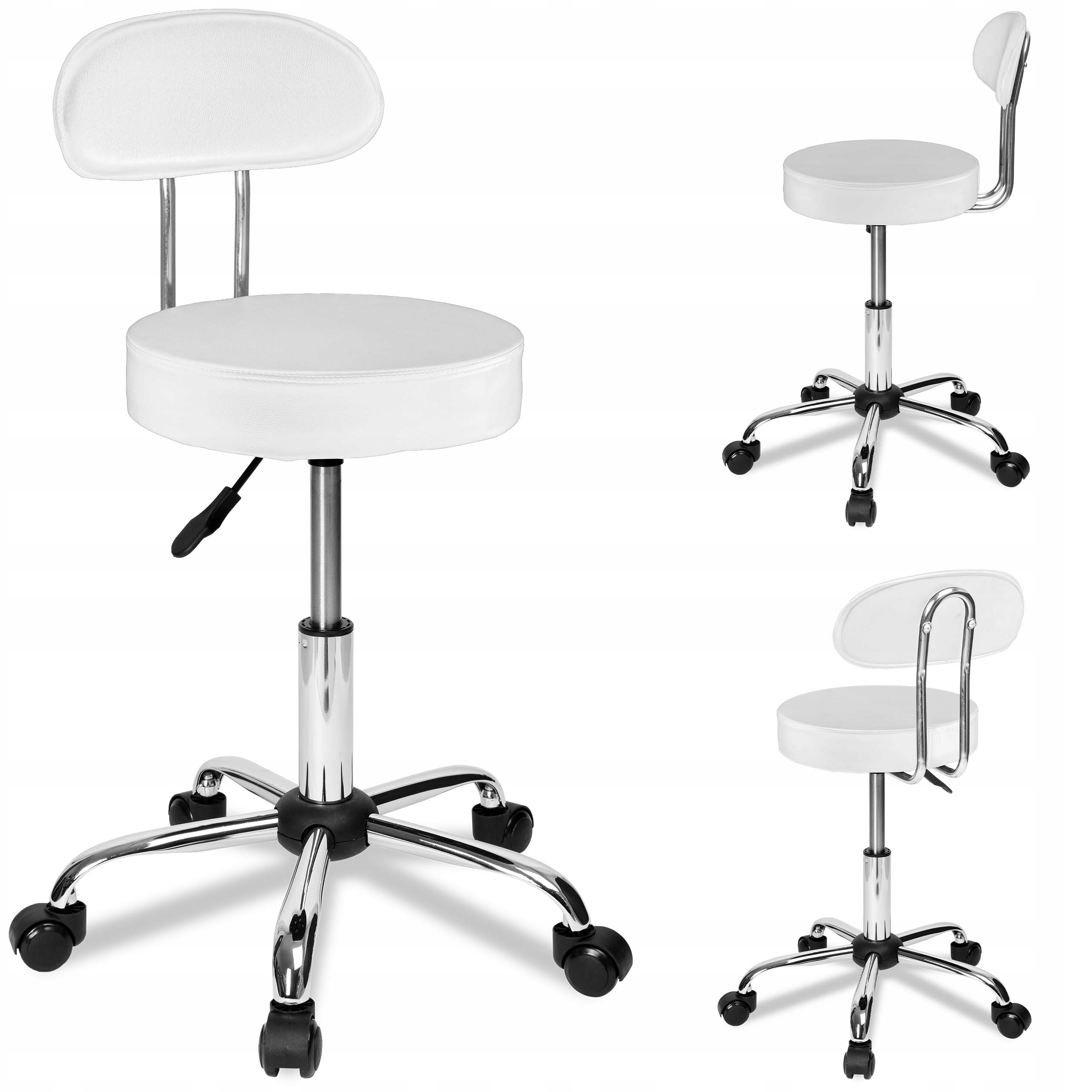 Kosmetické křeslo ModernHome Kůže Pvc, kov (chromovaná...