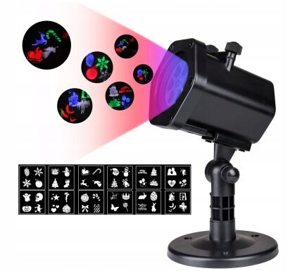 LAMPA PROJEKCYJNA PROJEKTOR RZUTNIK LED MIRIC ML-1 12 WZORÓW NA ŚWIĘTA