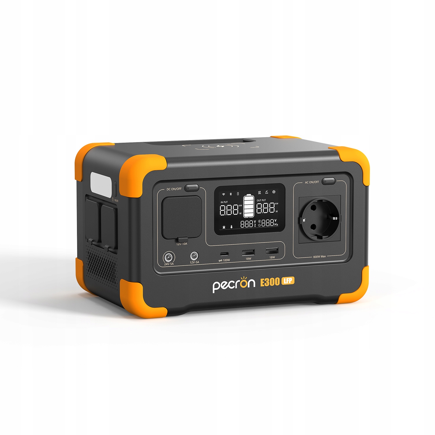 Stacja zasilania Pecron E300LFP 600W 288Wh akumulator LiFePO4 fotowoltaika