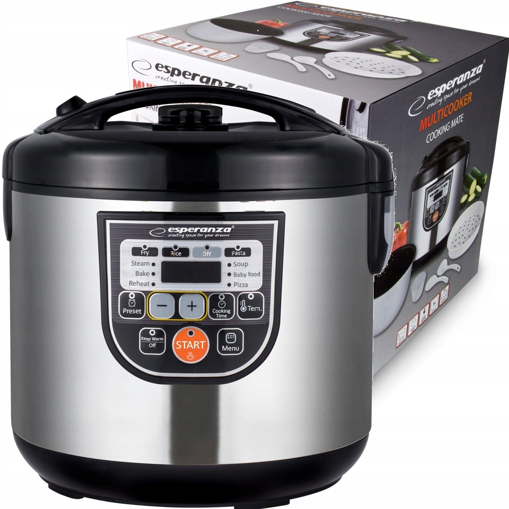 Multicooker Esperanza EKG011 stříbrný 11 programů Miska 5 l 25,5 × 31 cm