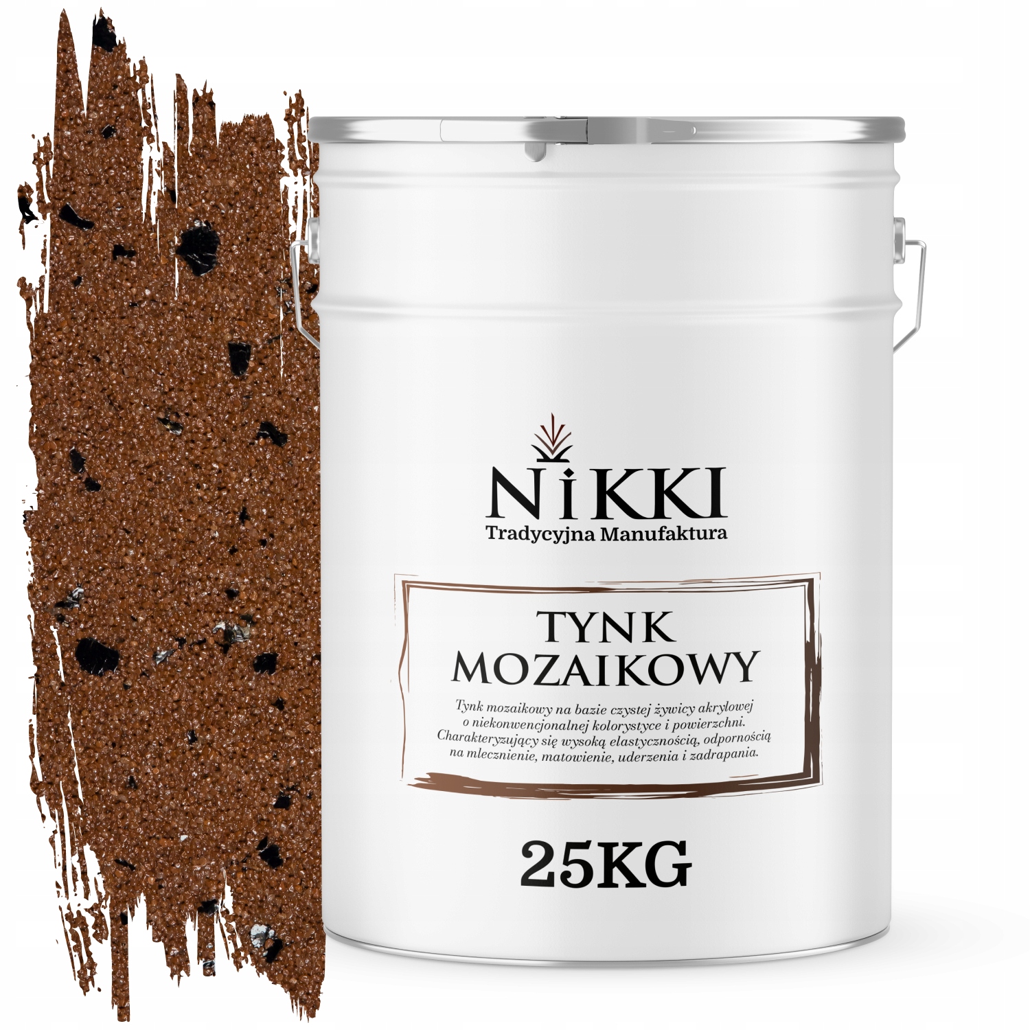 Mozaiková Omietka Živicová 25 Kg Vnútorná Hnedá S Čiernou Sľudou M94 Ozdobná