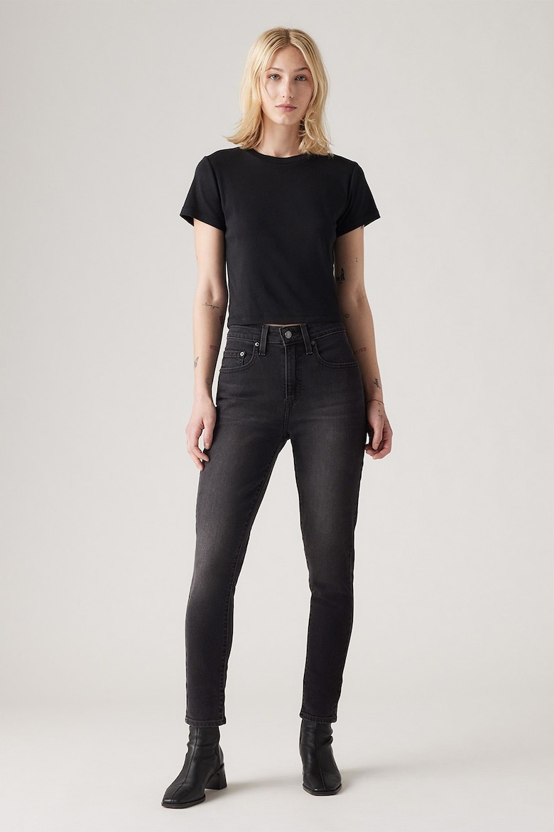 Levi's Černé Dámské Džíny Úzké Nohavice Vysoký Pas S Oděrkami 27/32 Xta
