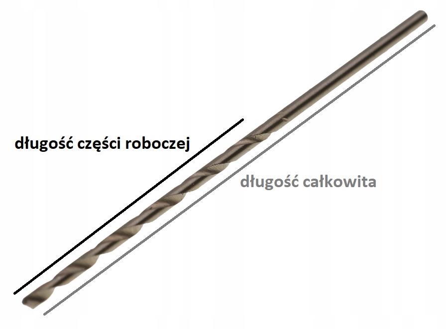 WIERTŁO DO METALU PRZEDŁUŻANE DŁUGIE 3,5 x 112 mm Marka inna