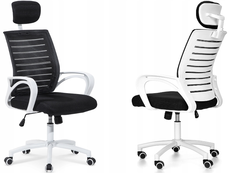 Krzesło biurowe obrotowe białe SOCKET Halmar