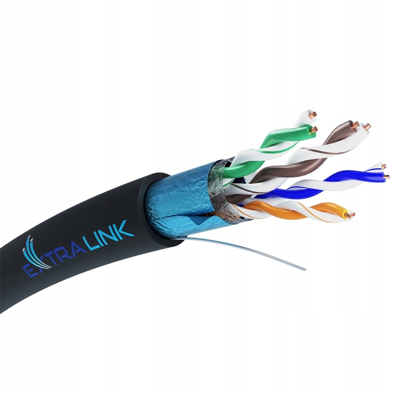 Kabel sieciowy 100M Extralink CAT5E Ftp zewnętrzna