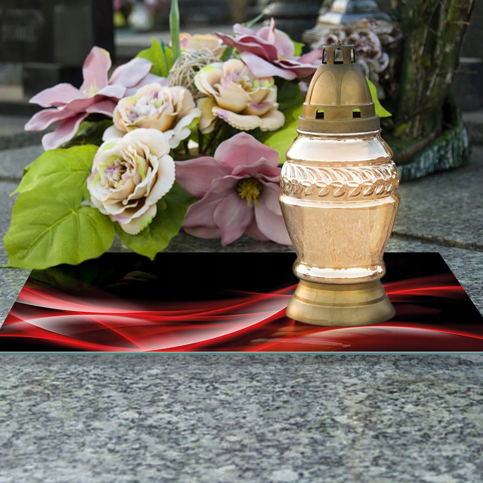 SZKLANA PODSTAWKA POD ZNICZE 60x30cm Fale 126d Kod producenta deska-szklana-126d