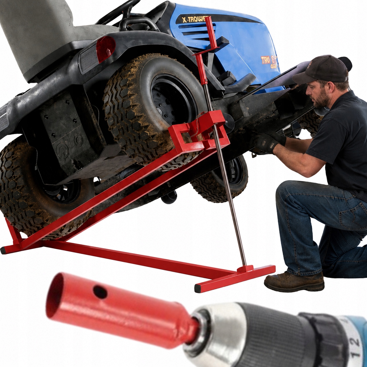 Lewarek Zdvihák Do Kosačky Quada Traktor Atv 400 Kg Servisný Adaptér
