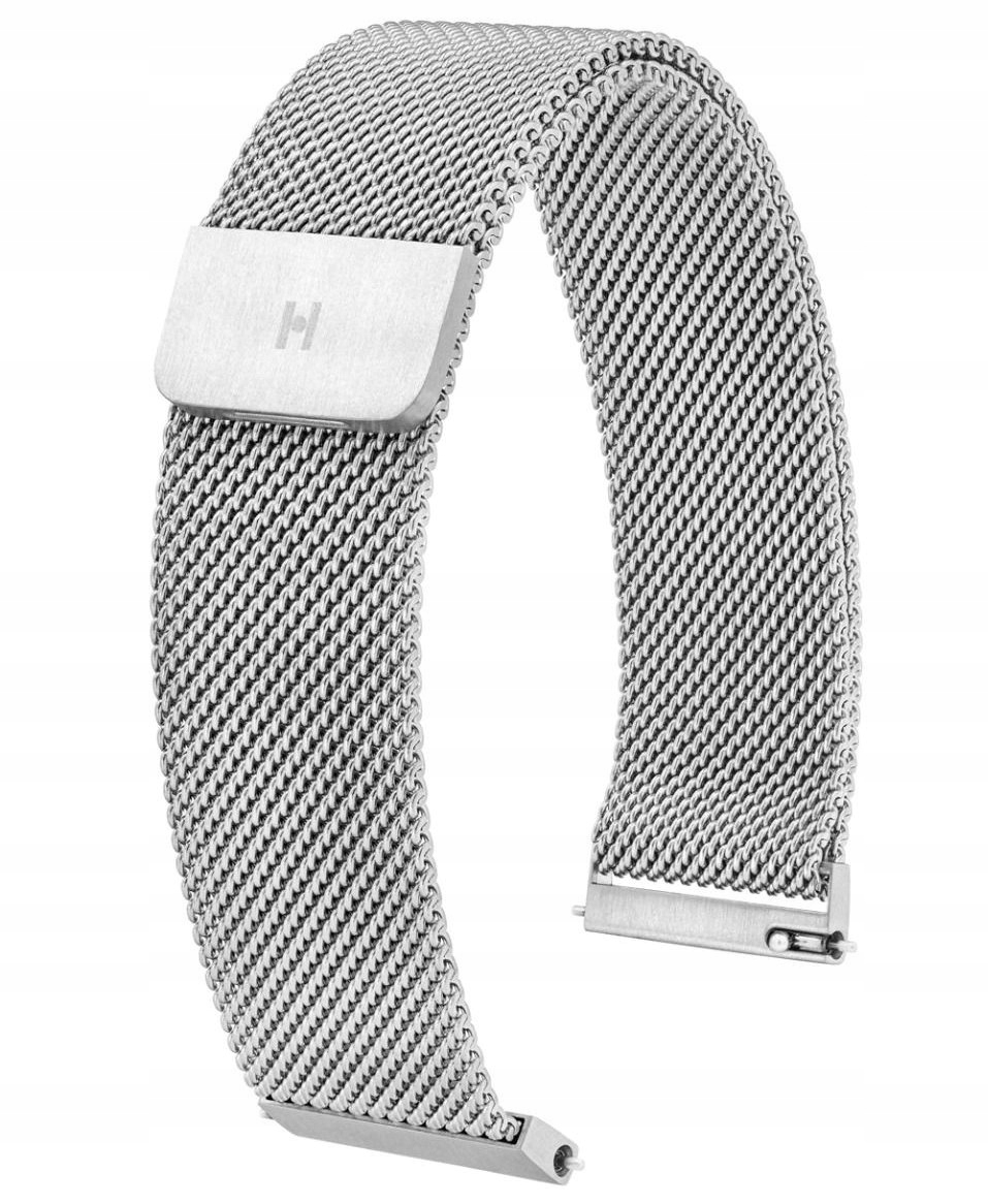 Stříbrný Ocelový Magnetický Náramek Pro Chytré Hodinky Hirsch 22 mm