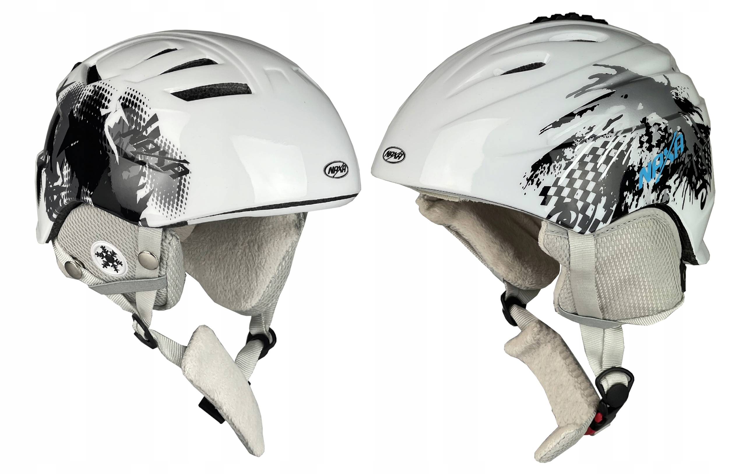 Set! 2x Lyžařská Helma Naxa SK4+SK5 Tech Inmould Regulovatelná Velikost