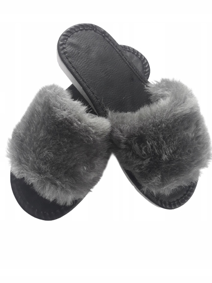 PANTOFLE KLAPKI PAPCIE Z FUTERKIEM DAMSKIE *39* PL