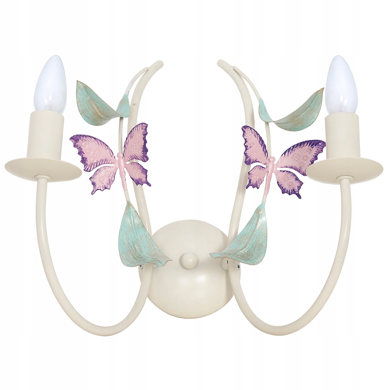 Luminex Nástenné svietidlo Summer 2xE14 Krémové Motýle Listy 15W
