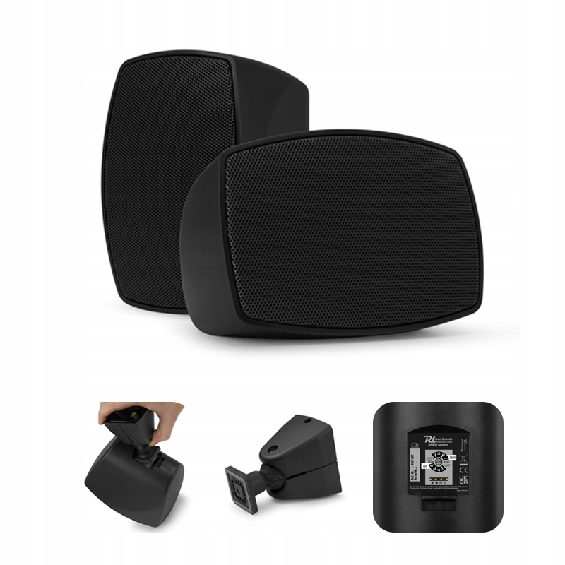 Kolumny 2szt 3" 40W 100V 8Ohm wodoodporne głośniki naścienne IPX5 czarne