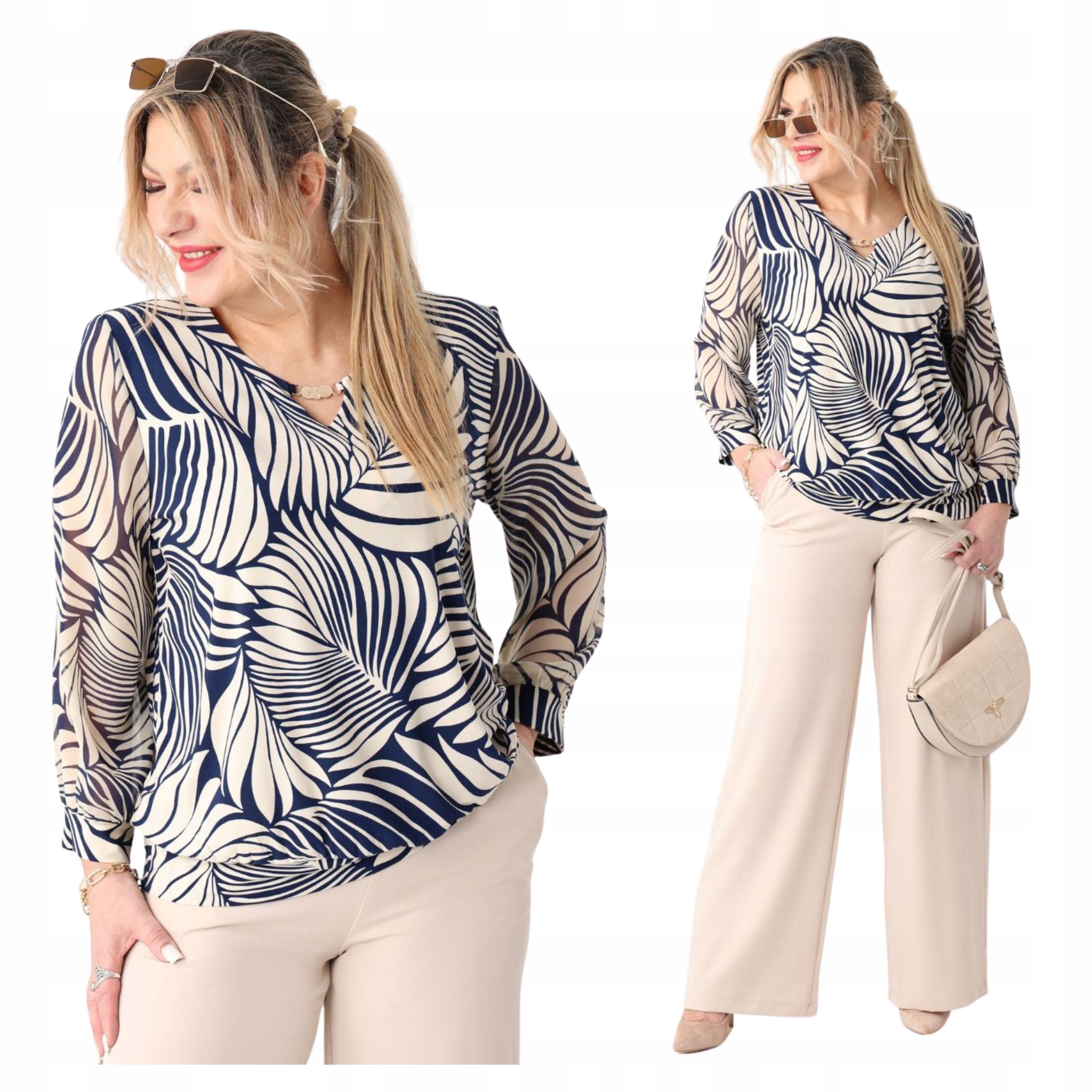 bluzka damska długi rękaw luźna Polski Producent duże rozmiary