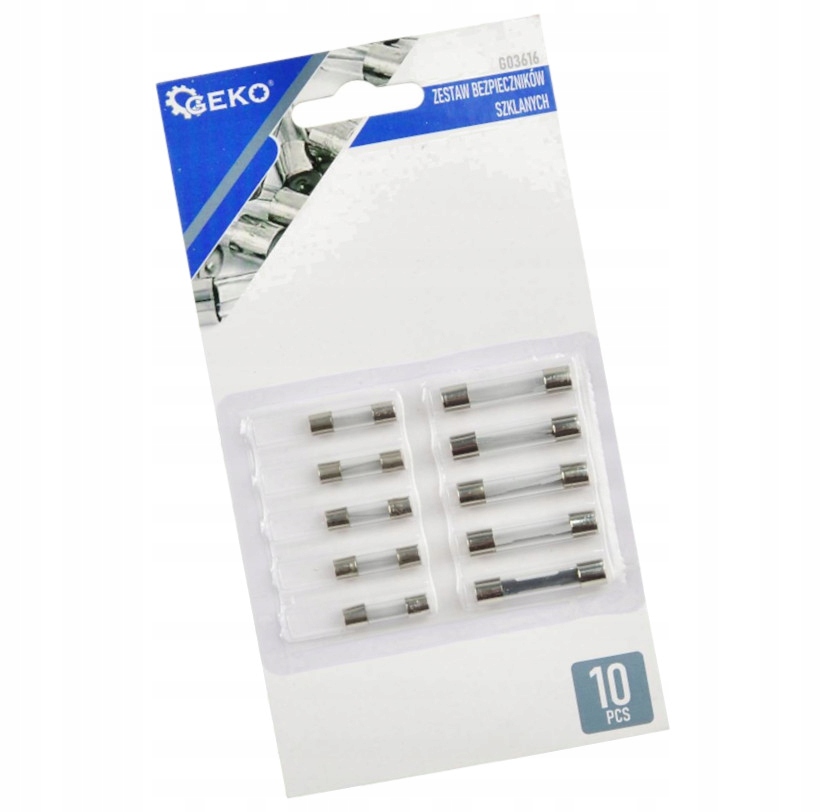 

Bezpieczniki Samochodowe Szklane Rurkowe 10SZT.