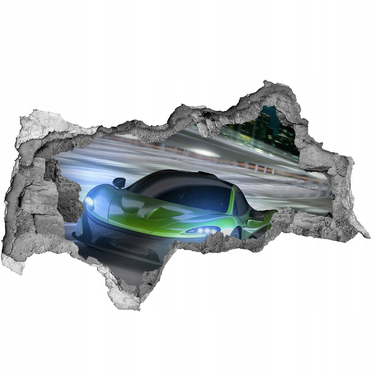 

Foto zdjęcie dziura na ścianę Wyścigówka 95x73