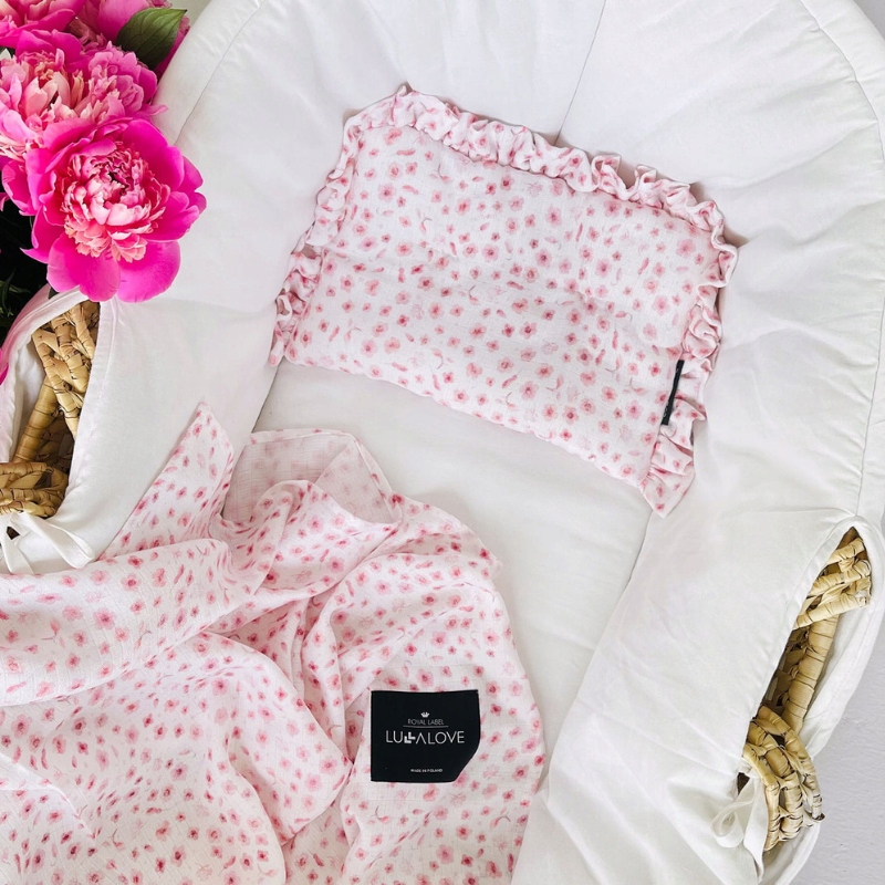 Otulacz muślinowy różowy kwarc - LULLALOVE Długość 100 cm