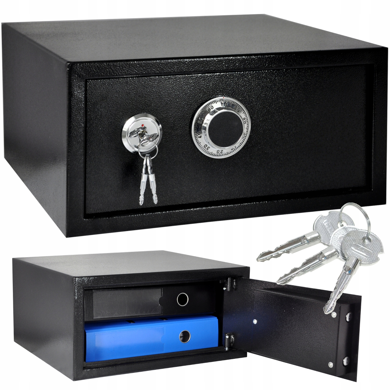 Sejf Szyfrowy Mechaniczny Na Laptopa Na Kod Z Pokrętłem Klucz Solidny